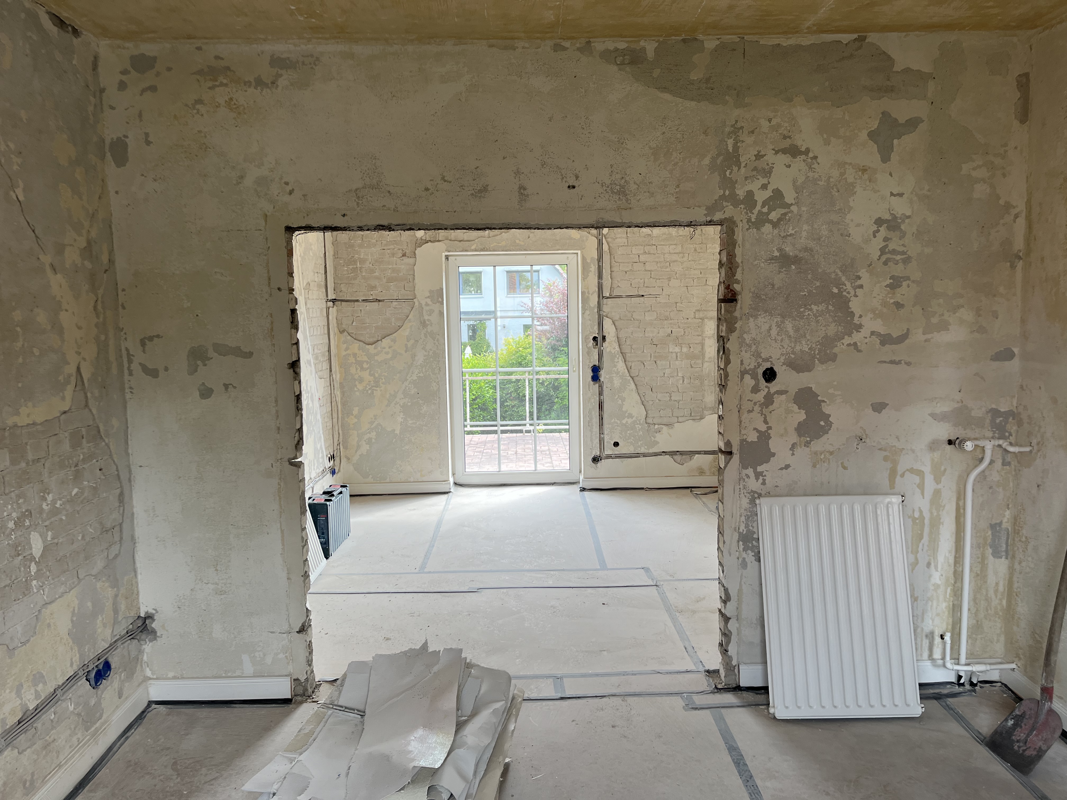 Eine Wohnungssanierung in Arbeit